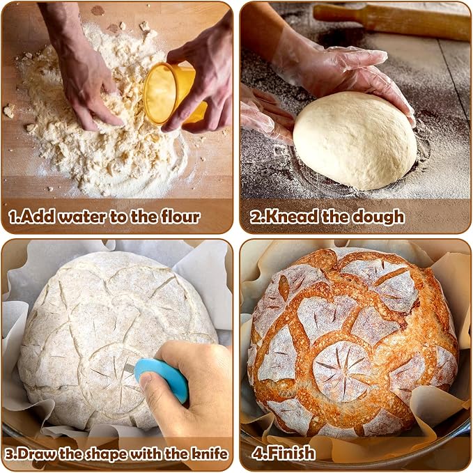 XANGNIER Bread Lame Dough Scoring Tool,5 Pack Sourdough Scoring Tools,Bread Dough Cutter Slashing Razor Tool,Bread Baking & Making Tools Supplies Accessories