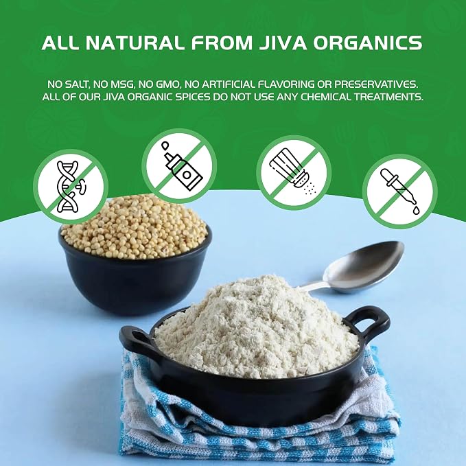Jiva Organics Organic Sorghum Flour 2 Pound Bag - Jowar Flour, 100% Natural & Non-GMO