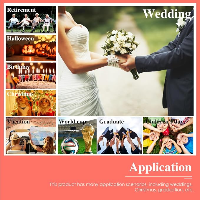 9999-Day Countdown Clock with 10 Cards for Wedding and Vacation | Shows total days, hours, minutes and seconds; 10 swappable paper themes, magnetic frame, 12/24-hour clock, 1-minute alert