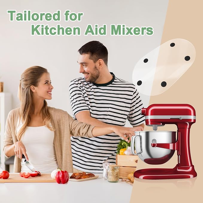 Mixer Slider Mat Compatible with KitchenAid 5-8 Quart Bowl-Lift Stand Mixer, Sliding Tray Accessories for 5-8 Qt Bowl Lift Stand Mixer, Clear