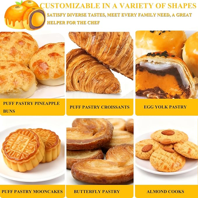 Manual Foldable Dough Sheeter Machine for Bakery, Pizza, Croissant - Stainless Steel Pastry Roller with Adjustable Thickness 0.5-17.5mm/0.5-27mm for Commercial & Home Use