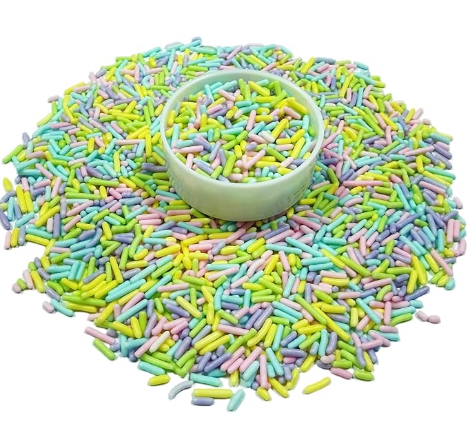 Sentovac Edible Easter Jimmies Sprinkles for Cake Decorating Baking Celebrations Shower Easter Party Supplies 78g/2.75oz