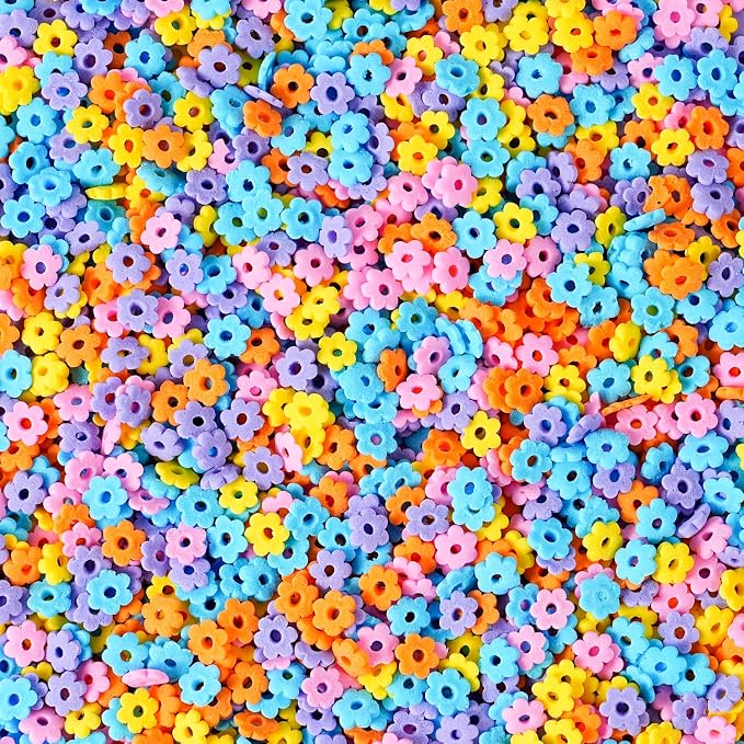 Edible Flowers Sprinkles for Cake Decorating 7 oz Rainbow Flower Blossoms Confetti Pastel Daisy Sugar Sprinkles for Baking Cupcake, Cookie, Donut Dessert Decoration, Wedding Spring Party Supplies