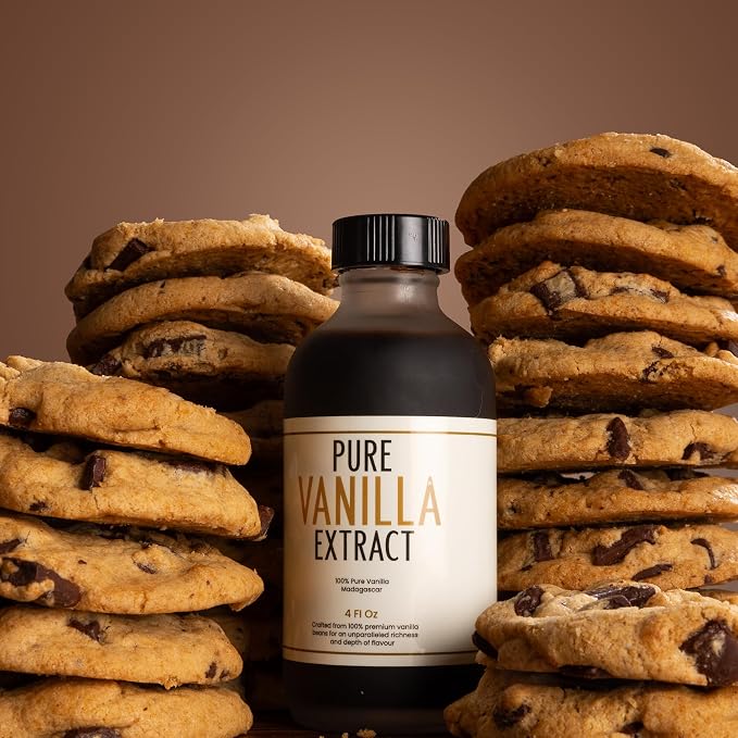 BRBON 8oz Pure Vanilla Extract | Made from Premium Madagascar Bourbon Vanilla Beans | Pure Extract Perfect for Baking, Cooking & Desserts | Non-GMO, Gluten-Free, Vegan & Kosher | 8oz. Bottle