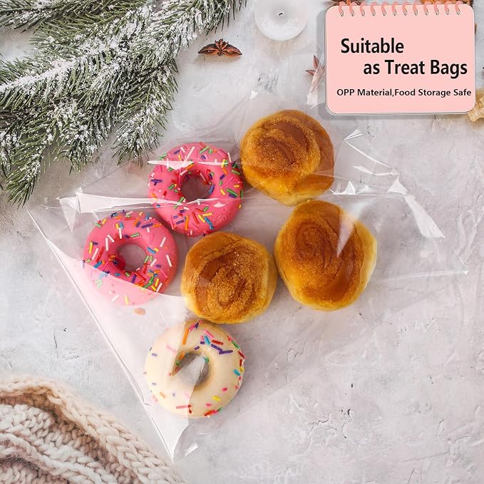 Nobranded 50 pcs Clear 9" x 12" Self Seal Cello Cellophane Bags Resealable Poly Bags 2.8 mils OPP Bag for Packaging Clothing, T Shirts, Art Painting,Treats,Party Favors,Gifts,Small Business