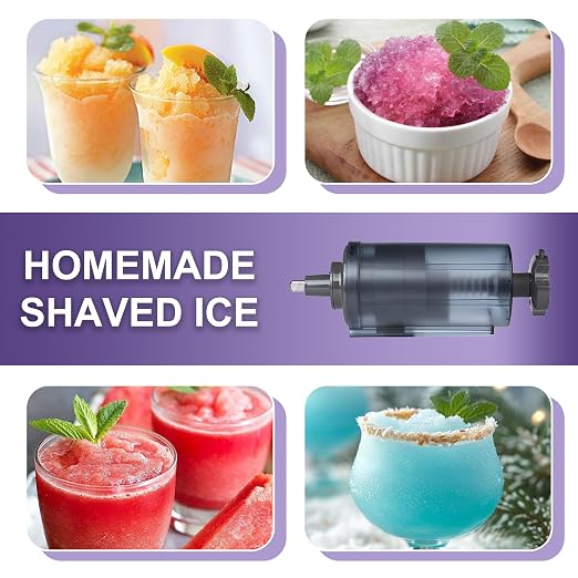 Shaved Ice Attachment for KitchenAid Stand Mixer,Upgraded Snow Cone Machine Accessory with 10Reusable Ice Molds,Professional Shaved Ice Maker Accessories for Fluffy Snow-like Texture,Fits All KA Molds