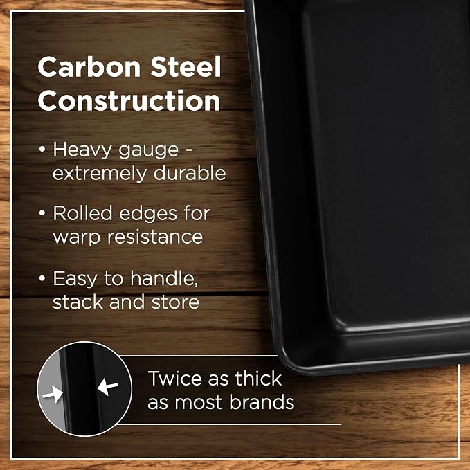 Wrenbury Large 2lb Loaf Pan for Baking Bread – Non Stick Carbon Steel Bread Pan 9.5 Inch for Homemade Banana Cake and Meatloaf – PTFE Free Bakeware