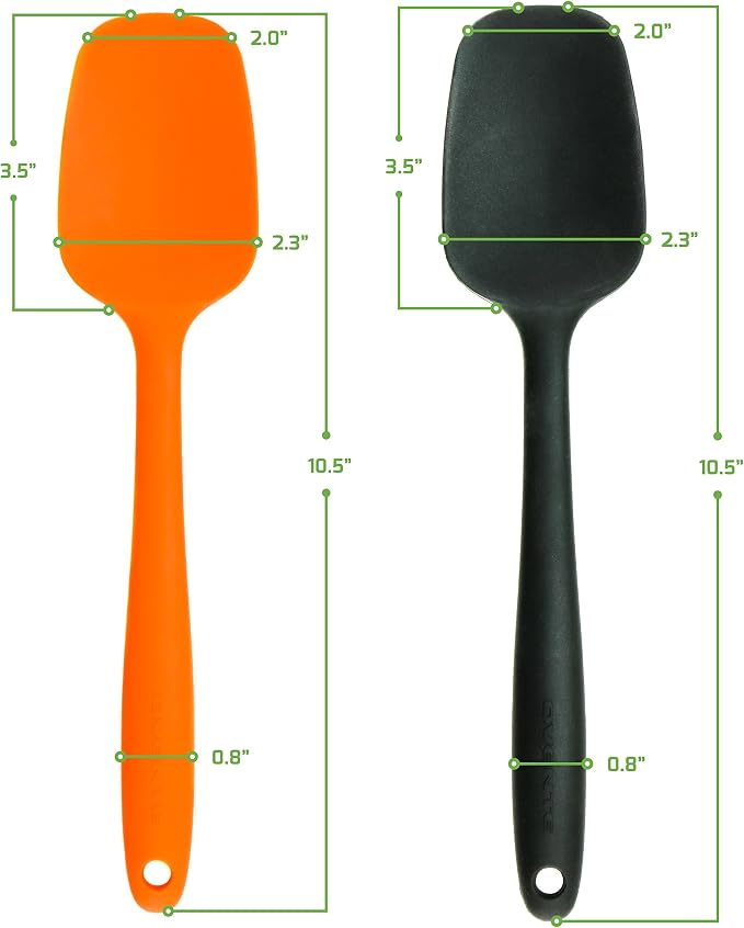 OVENTE Silicone Spatula Set of 5, Food Grade Rubber Spatula with High Heat Resistant, BPA-Free and Dishwasher Safe, Nonstick Kitchen Utensils for Baking, Cooking and Mixing, Multicolor SP12305LBGOPR