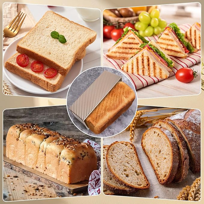 4 Pcs Bread Loaf Pan with Lid, 2.2LB/1LB/0.8LB/0.5LB Dough Capacity Pullman Loaf Pan, Non-Stick Sandwich Bread Loaf Pans, Carbon Steel Bread Pans,Toast Box for Sandwiches, Breads, Sourdough