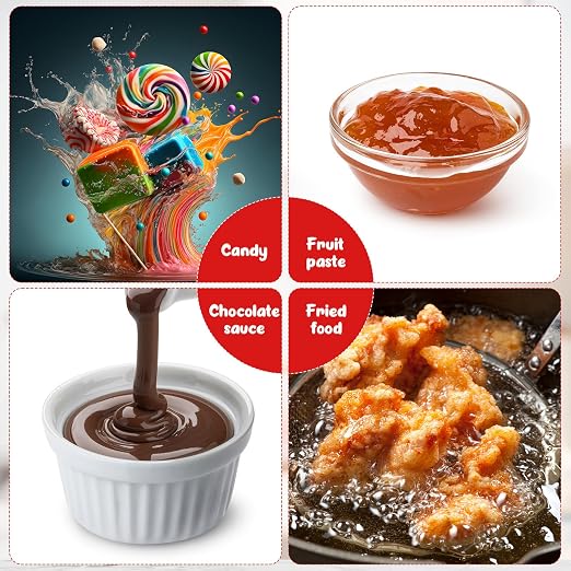 Photect Candy Thermometer with Pot Clip 8" Deep Fry Oil Thermometer for Candy Making Instant Read Cooking Food Sugar Syrup Jam Jelly Oil Temperature Kitchen Accessories (Mixed Color,3 Pcs)