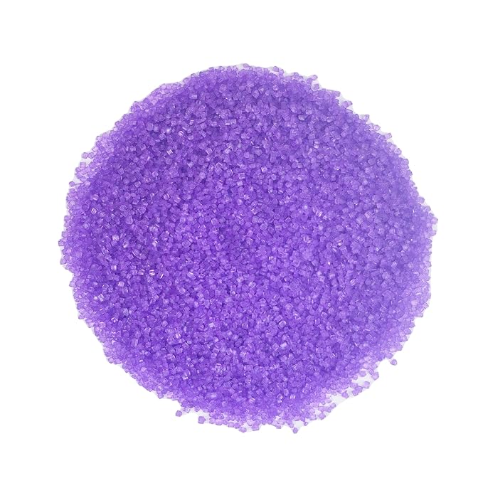 O’Creme Sugar Crystals - Coarse Sugar for Cookie Decorating - Eye-Catching Sugar Crystals – Coarse Sugar for Unique Cake Toppings, Cupcakes and Cookies – Ideal Decoration Solution - 10 Ounce Purple