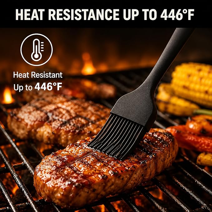 Silicone Basting Pastry Brush for Baking Cooking Bbq Grill Spread Oil Butter Sauce 2 Pack