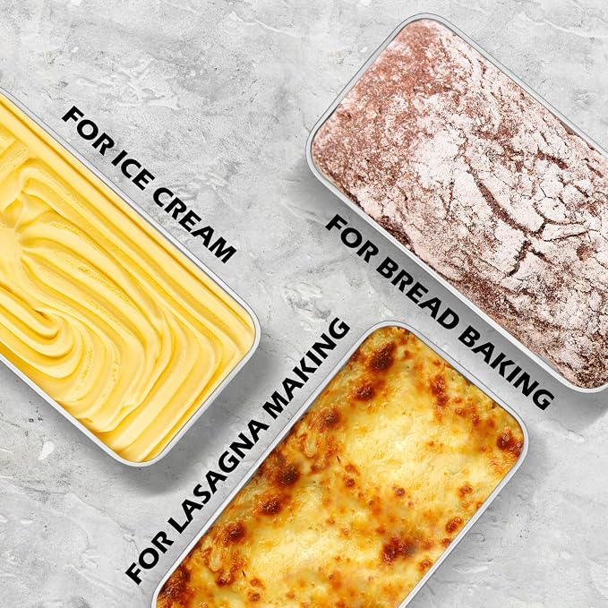 Leonyo 10 Pack 9x5IN Loaf Pans for Baking Bread, 9x5IN Stainless Steel Bread Loaf Pans for Homemade Bread, Meatloaf, Bananas, Brownies, Lasagnas, Dishwasher Oven Safe