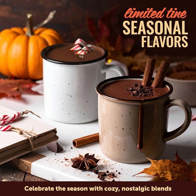 Castle Kitchen Double Dutch Dark Chocolate Premium Hot Cocoa Mix - Dairy-Free, Vegan, Plant Based, Gluten-Free, Non-GMO Project Verified, Kosher - Just Add Water - 14 oz (Pack of 6)
