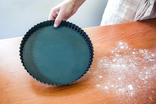 MATFER BOURGEAT 332225 Exopan Fluted Pie Pan with Removable Bottom
