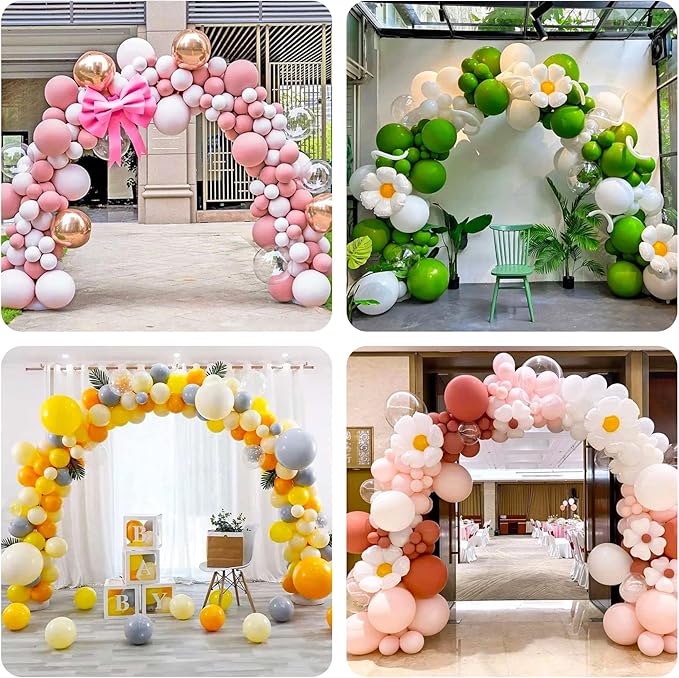 JOYYPOP Balloon Arch Kit, 10ft Wide & 9ft Tall Adjustable Balloon Arch Stand with Base Frame Garden Arbors for Graduation Wedding Birthday Baby Shower Party Supplies Photo Backdrop Decoration
