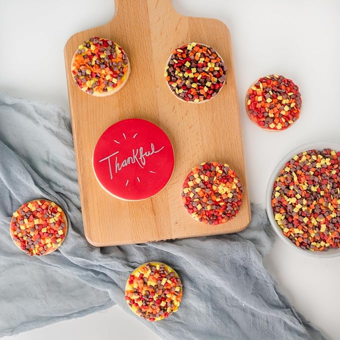 Sweets Indeed Sprinkles, 4 Pack, Edible Sprinkle Mix, Perfect for Cake Decorations, Baking, Ice Cream, Cookies, Cupcake Topper (Fall)