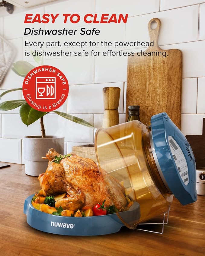 Nuwave Pro Plus 2 Air Fryer Oven, Infrared Countertop Convection, No Defrost No Preheat, Triple Combo Heating, 10-in-1 Multicooker, PFAS & BPA Free, 10LB Capacity, Dishwasher Safe Parts, 20660V03B