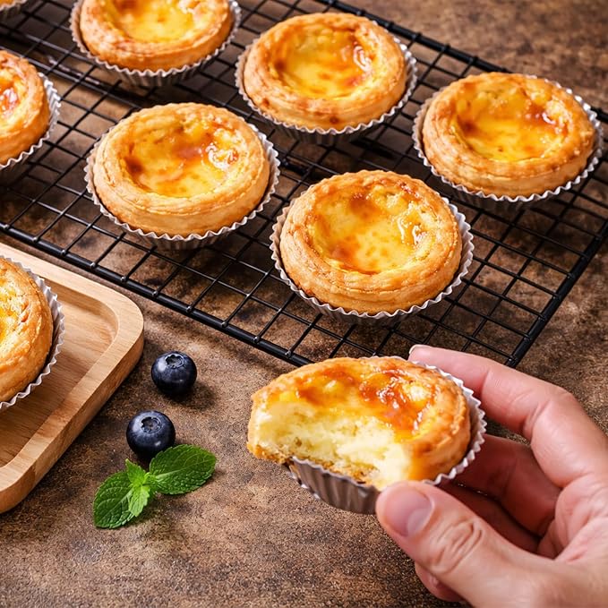 30 Pcs Mini Tart Pans 2.75 Inch Reusable Tartlet Cupcake Baking Mold Aluminium Egg Tart Molds Mini Pie Tins for Baking Egg Tarts Pies Cupcakes