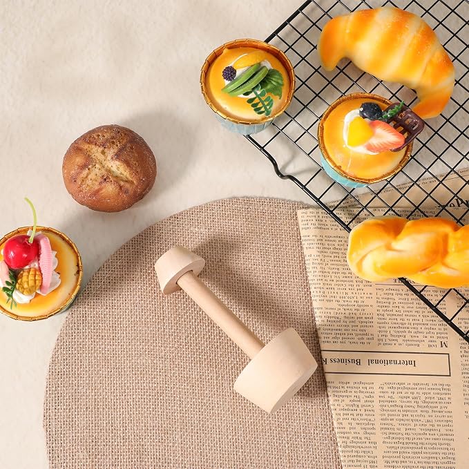 Tamper Pastry Tamper Tool, Double Side Wooden Egg Tampers Mold, Tart Molds for Kitchen Party Baking Tools Pie Tart and Quiche Pans