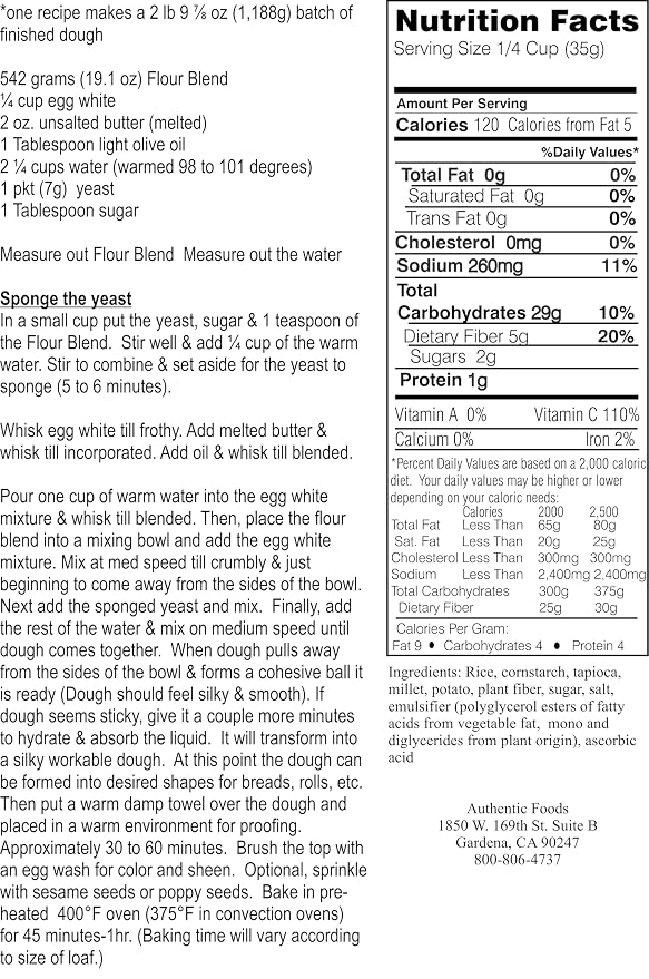 Steve's GF Bread Flour Blend by Authentic Foods