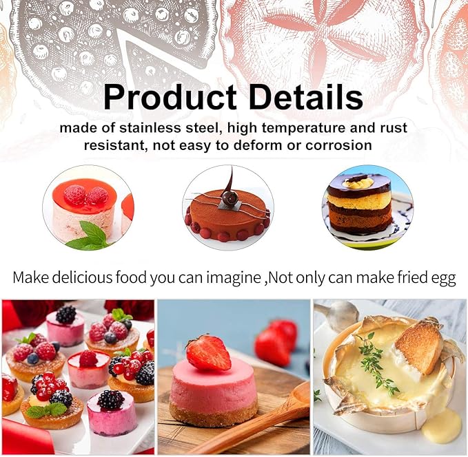 Cookie Cutters - Biscuit Cutters/Stainless Steel Dumpling Cutters/Cake Pastry Cutters/Cake Cookie Scone Cutters Molds stamps for Cooking Baking (3Pcs, Flower Edge)