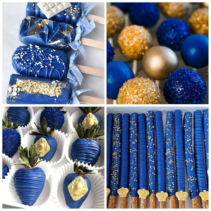 Royal Blue Oil Based Food Coloring for Chocolate – Herbeklab 100ml Professional Concentrated Oil Food Dye for Candy Melts, Chocolate, Cake Pops, Strawberries & Baking