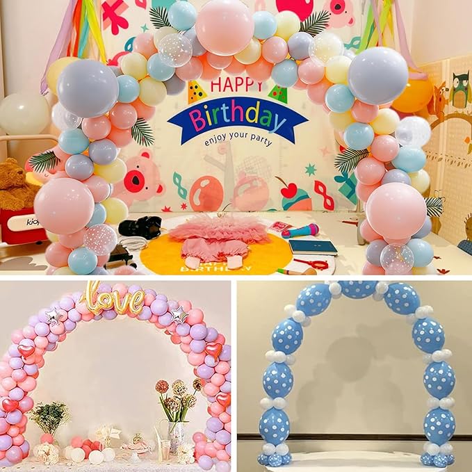 Balloon Arch Kit with Balloon Pump Electric, Improved Balloon Arch Stand with Base for Birthday Gender Reveal Baby Shower Balloons Party Decorations