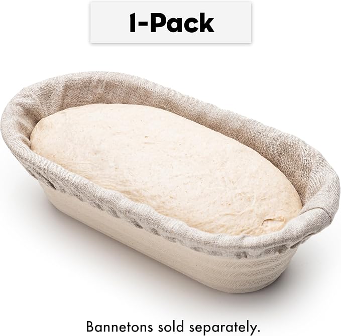 Brod & Taylor Batard Banneton Liner for Sourdough & Artisan Bread Baking – Proofing Liner Made From 100% Natural Linen (1-Pack)