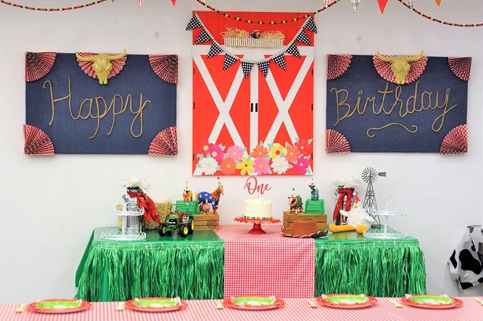 MYAMPED First Birthday Cake Topper - Glitter Red One Sign 1st Birthday Decorating Supplies for Baby Shower, Gender Reveal, Party or Photo Booth Props (Red)