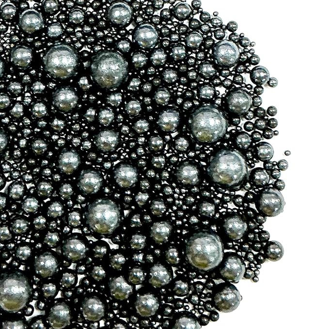 Sprinkles Edible Black Pearl Sugar Sprinkles Candy 142g/5.01oz Mix Size Black Pearls Baking Cupcake Toppers Cookie Ice Cream Decorations for Wedding Parties Valentines Day Halloween Christmas