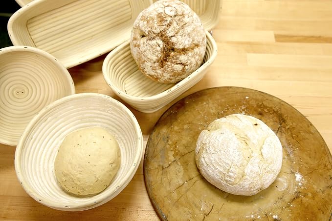 Frieling Round Proofing Basket, Brotform Bread Rising Banneton and Serving Basket, 10-Inch