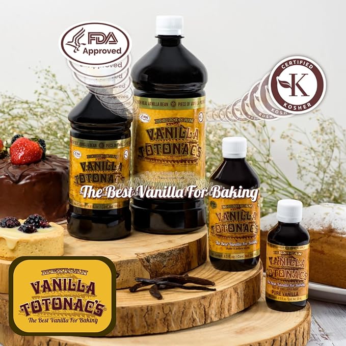 Mexican Vanilla Totonac's Pure Vanilla Flavoring, 33.2 Fluid Ounce