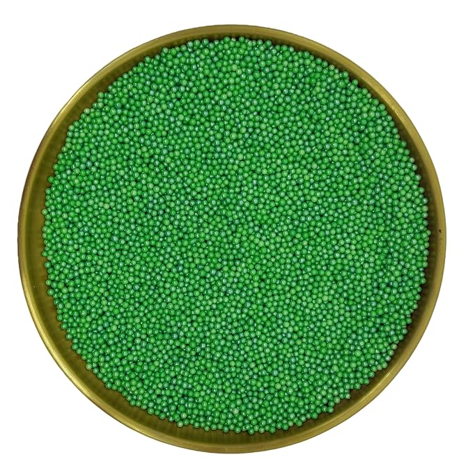 Edible Dark Green Sprinkles Candy 2mm Mini Pearls Cake Decorations Cupcake Toppers Cookie Decorating Perfect for Wedding Party Valentine Halloween Christmas Supplies 3OZ