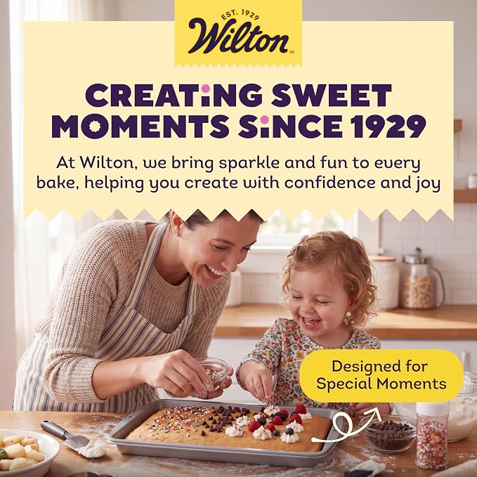 Wilton 11 x 15 Inch Aluminum Baking Sheet Pan, 2-Inch Deep Cake Pan, Even Heating, Rust-Resistant, Professional Quality, Packaging May Vary