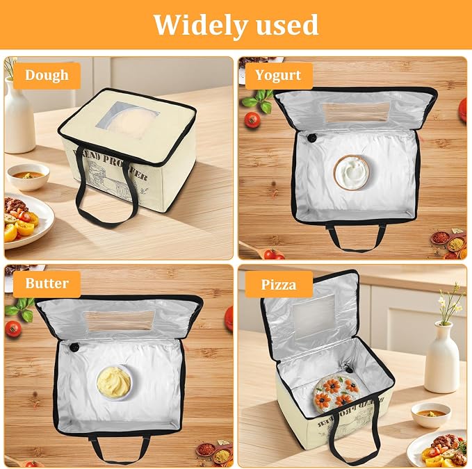 Folding Bread Proofing Box, Bread Proofer with 50-113℉ Temp Control and Timer, Dough Proofing Box with NTC Temperature Probe, Dough Proofer for Sourdough, Breads Baking, Pizza, Yogurt