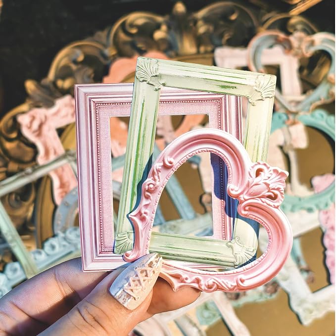 100 Pcs Vintage Frame Decorative Stickers - Scrapbooking Supplies for Planners, Wedding Albums, Junk Journals & Crafts (Color-1) | Ideal for albums, junk journals, planners, DIY crafts, card making, creative collage, and gift embellishments