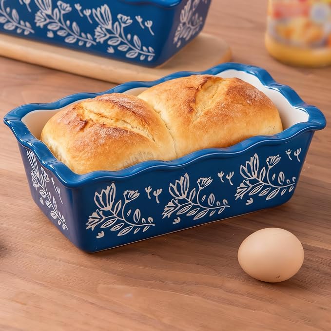 Wisenvoy Loaf Pan Bread Pan Ceramic loaf pans for baking Porcelain Baking Pans Nonstick Bread Pans for Baking