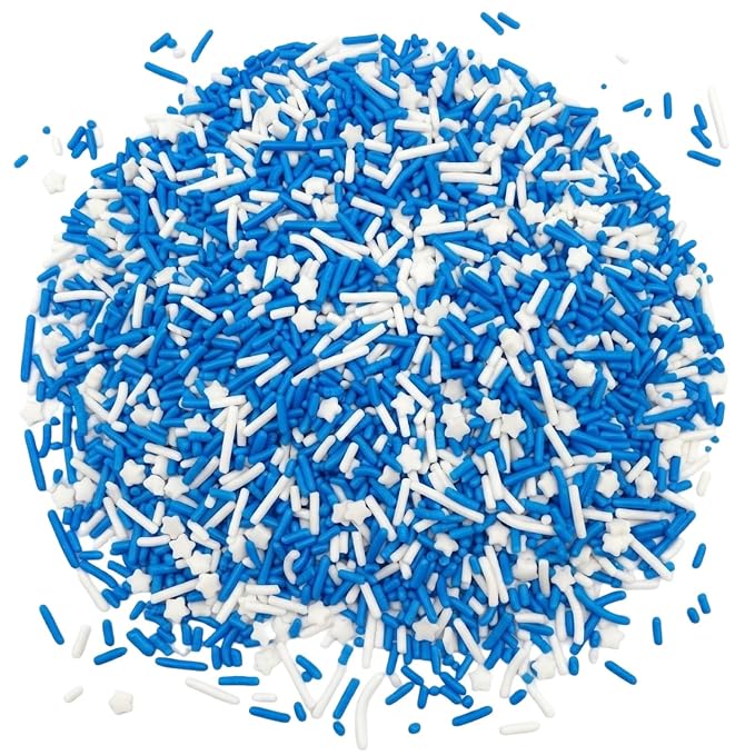 Manvscakes Sprinkles- Edible Cake and Cupcake Sprinkles with Assorted Shapes and Sizes for Parties, Metallic Sprinkle Mix for Cookies, Ice Cream, Cake and Cupcake Decorating