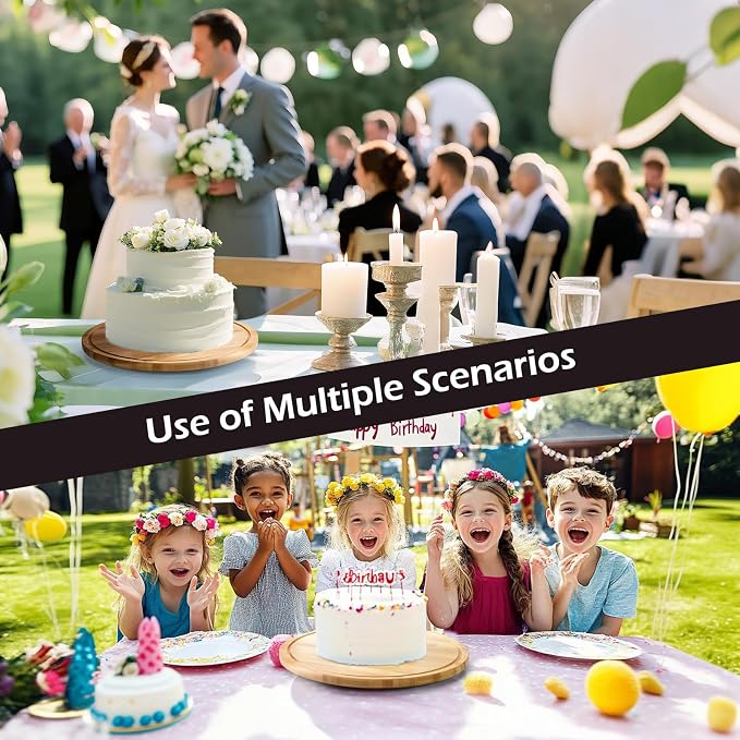 MASTERTOP Cake Stand with Dome Lid - 360° Rotation Cake Stand, 12in Round Cake Holder, 2-in-1 Dessert Table Display Set for Wedding/Birthday/Kitchen/Party