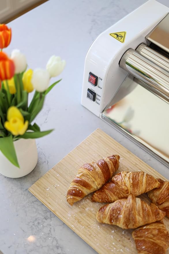Eugene Dough Sheeters Professional Electric Dough Sheeter, Commercial Grade, Compact Design, White