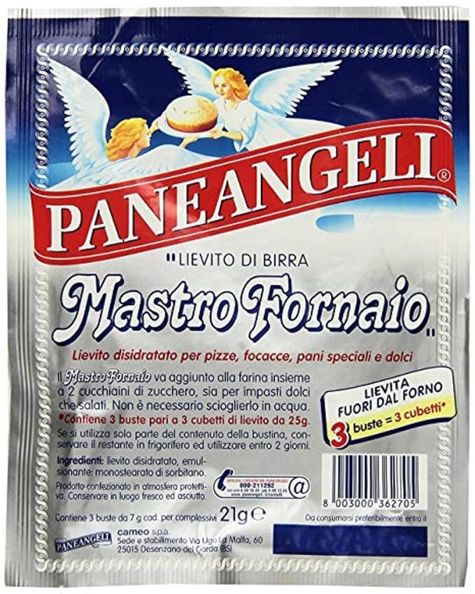 Paneangeli Lievito Per Pane Italian Brewer's Yeast 0.74 Ounce (21gr) Package, pack of 2