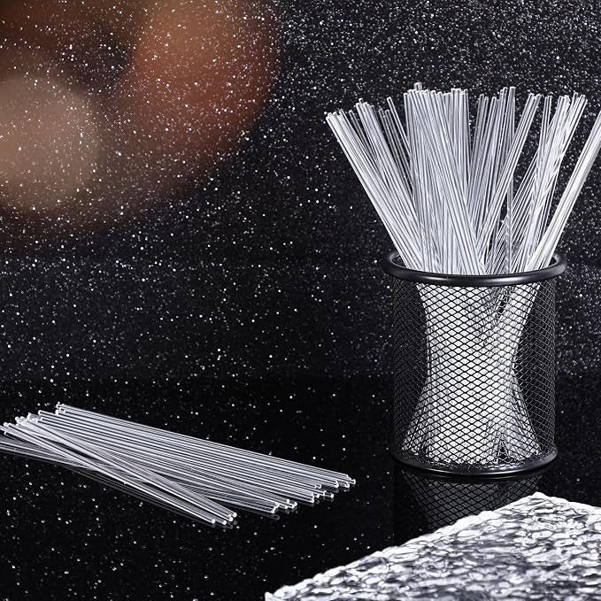 Zopeal 200 Pcs Acrylic Lollipop Sticks Clear Cake Pops Rods Cake Topper Candy Cupcake Treat Stick for Wedding Chocolate Cookie Dessert Handmade DIY Crafts Party Decor Gardening(8 x 0.08 Inches,Clear)