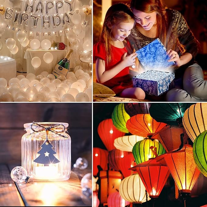 Aogist 50pcs Orange Balloon Lights,Long Standby Time Waterproof Mini Light,Battery Powered,Round LED Ball Lamp for Latex Balloon Paper Lantern Party Wedding Festival Christmas Halloween Decorative