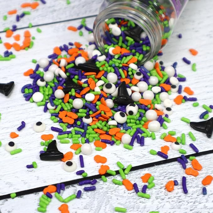Mystic Sprinkles 4 Cell Sprinkle Assortments (Witches Brew, Petite)