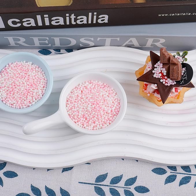Light Pink & White Nonpareils Sprinkles - 4.6oz Edible 2mm Dot Sprinkles | Princess Sprinkles for Cake Decorating, Cupcake, Cookie, Baking, Donuts, Ice Cream Toppings