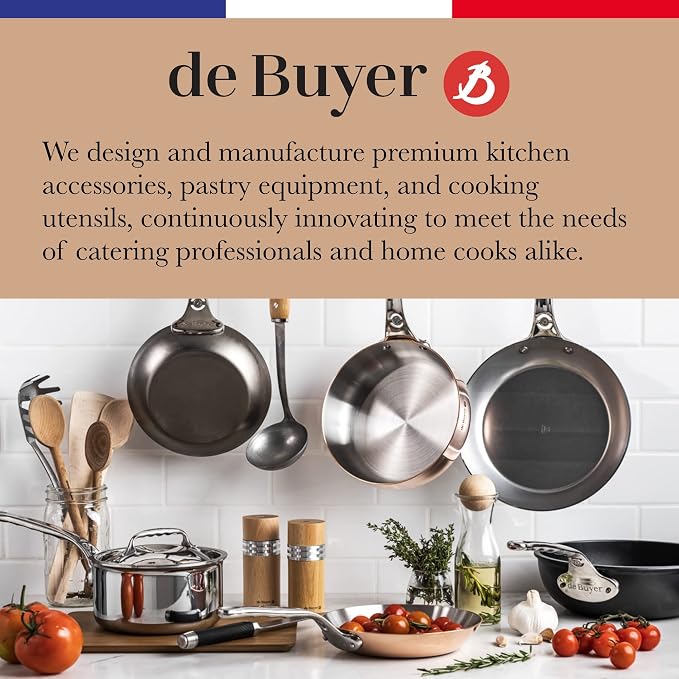 de Buyer Perforated Round Tart Ring - 3” Diameter, 1.4” Height - Perfect for Baking Beautifully Crisp Tarts - Easy to Use & Clean - Made in France