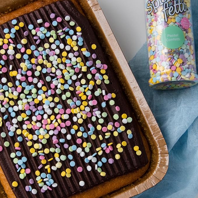 Sweets Indeed Dye Free Rainbow Sprinkles, No Artificial Dyes, Edible Sprinkle Mix, Perfect for Cake Decorations, Baking, Ice Cream, Cookies, Cupcake Topper (Dye Free Confetti Circle)