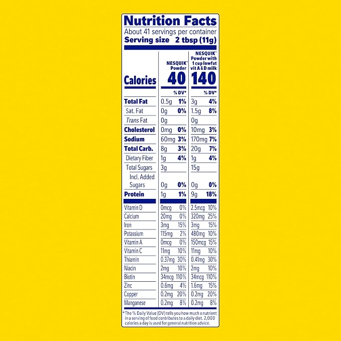 Nesquik Chocolate Powder No Sugar Added, 16 oz (Pack of 2)