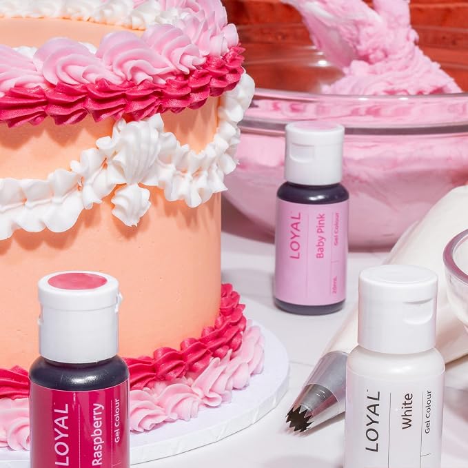 Loyal Gel Food Coloring | Vibrant Color for Buttercream, Fondant, Royal Icing, Gum Paste, Marzipan and Cake Batter | Gel-Based Concentrated Food Dye - 20ml Baby Pink